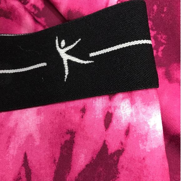 Danskin Now Dri-More Pink Tie-Dye Workout Shorts L - Picture 5 of 5